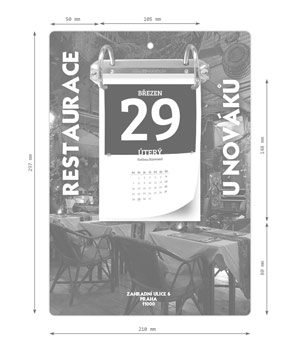 Rozměry kalendáře